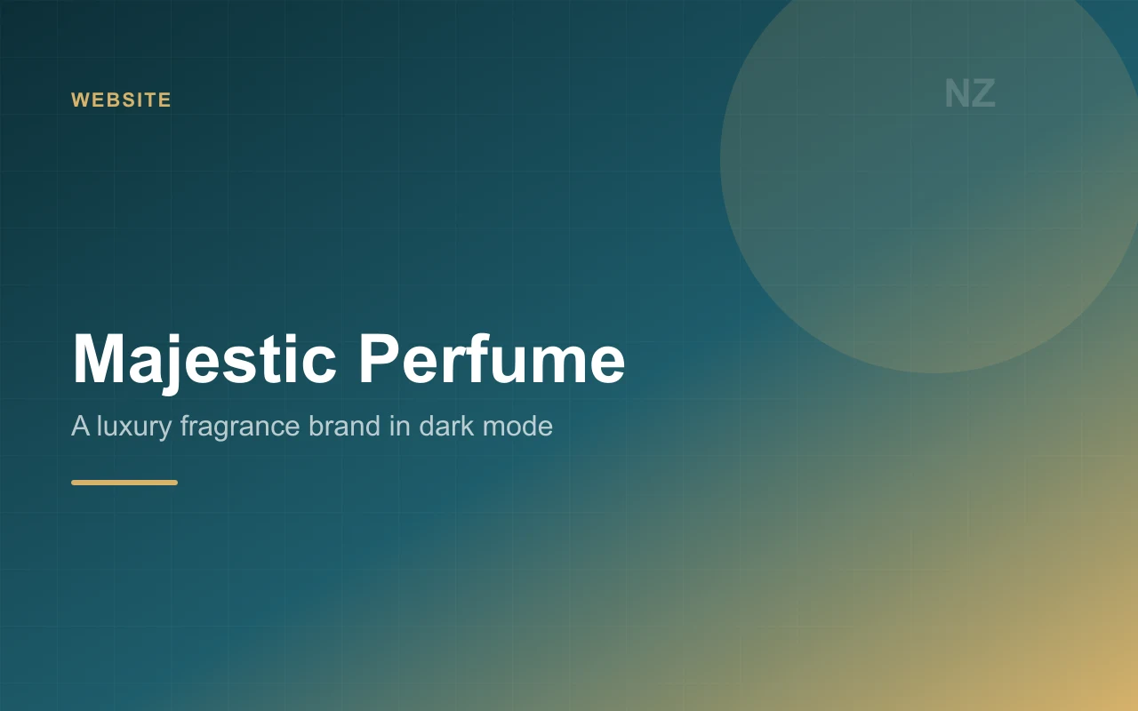 Majestic Perfume — Luxury fragrance, dark mode